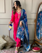 Top Fabric: Pv Chanderi With Sequence Coding Embroidery Work