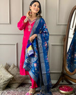 Top Fabric: Pv Chanderi With Sequence Coding Embroidery Work